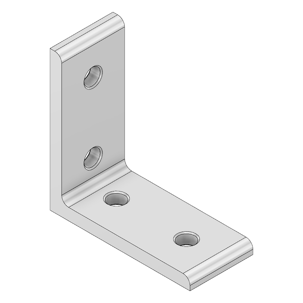 40-523-3SS MODULAR SOLUTIONS ANGLE BRACKET<BR>60MM TALL X 30MM WIDE WITH STAINLESS STEEL HARDWARE